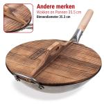 Small Yosukata Couvercle en bois pour wok de 34 cm