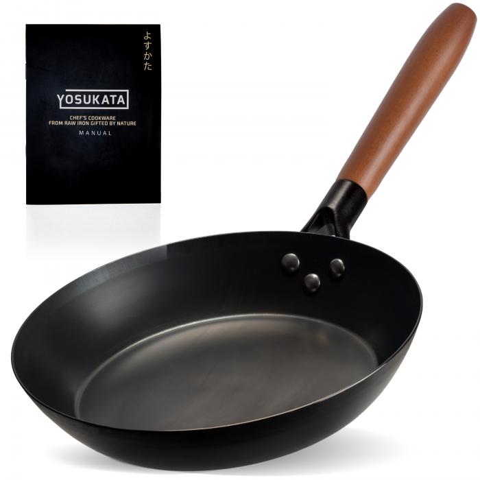 Yosukata 26cm Poêle en Acier au Carbone Noir