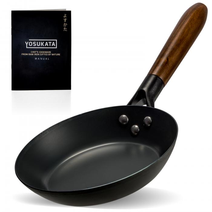 Yosukata 20cm Poêle en Acier au Carbone Noir
